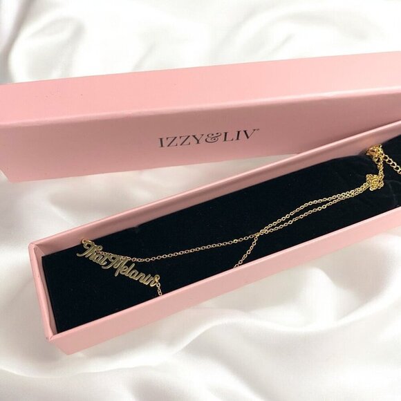 Izzy & Liv That Melanin Necklace Gold Tone 17"L Plus Hook Earrings - Picture 6 of 7